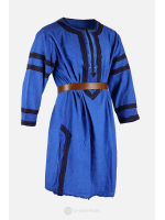 Mittelalterliche Tunika "Rollo" Blau Seite Mittelalterliche Tunika "Rollo" Blau Seite